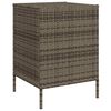 vidaXL Garden Storage Cabinet Gray PE Rattan, Powder-Coated Steel Medium