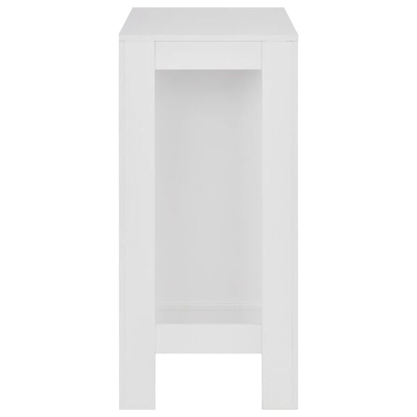 vidaXL Bar Table White Engineered wood Compact Bar Table Rectangular