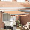 vidaXL Retractable Awning Yellow and Orange 137.80" x 98.43