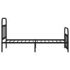 vidaXL Bed Frame Black Powder-Coated Steel Twin Storage Bed Frame