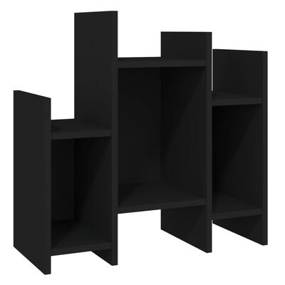 vidaXL Side Cabinet Black 23.6"x10.2"x23.6" Engineered Wood