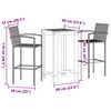 vidaXL Garden Bar Set Black and Wood