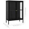 vidaXL Sideboard Black Powder-coated steel Medium Adjustable Feet