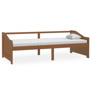vidaXL Day Bed Honey brown Solid pine wood 3-Seater
