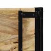 vidaXL Headboard Natural wood Solid Mango Wood, Powder-coated Iron Full