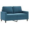 vidaXL 2 Piece Sofa Set with Cushions Blue Velvet