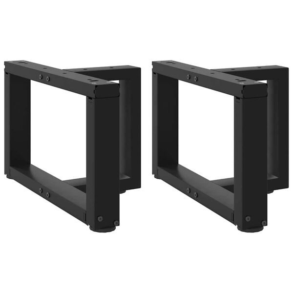 vidaXL Coffee Table Leg Black Powder-Coated Steel