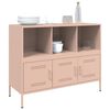 vidaXL Sideboard Pink Cold-rolled steel 39.4-59.1 in Adjustable Feet
