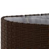 vidaXL Patio Sofa Set Set of 6 Brown PE rattan Medium Adjustable Feet