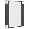 vidaXL Wall Mirror Black Glass and Powder-Coated Iron 19.7x23.6 in Tough