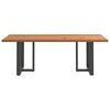 vidaXL Dining Table Light brown top, Anthracite legs