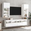vidaXL TV Wall Cabinet Set of 2 White Engineered wood