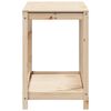 vidaXL Potting Table Natural Pine Solid Pine Wood Potting Table