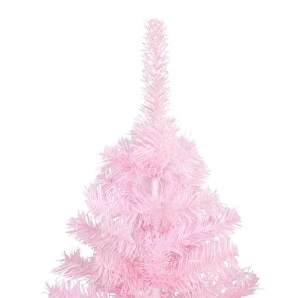 vidaXL Artificial Christmas Tree Pink PVC, Steel Extra Large