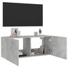 vidaXL TV Wall Cabinet Concrete Gray Engineered Wood Medium