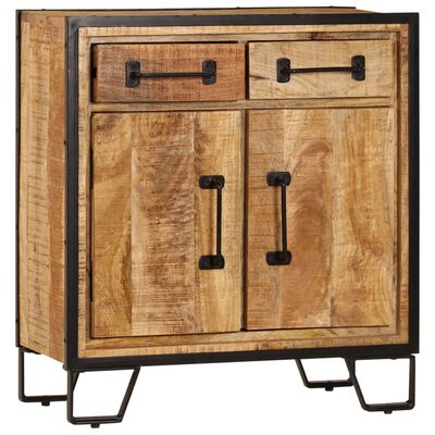 vidaXL Sideboard 25.6"x11.8"x27.6" Solid Mango Wood