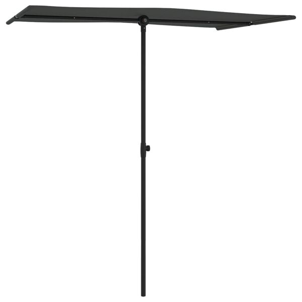 vidaXL Garden Parasol Anthracite Polyester, Aluminum 70.9 x 43.3 x 81.9 in