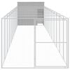 vidaXL Dog House Light grey Galvanized steel Extra Large Durable