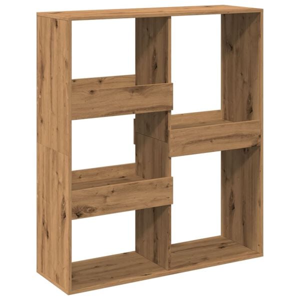 vidaXL Room Divider Artisian Oak Engineered Wood Large Bookshelf