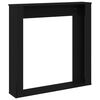 vidaXL Fireplace Surround Black Oak 100x20x100 cm Engineered Wood