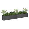 vidaXL Planter Set of 2 Grey Solid pine wood Large Planter