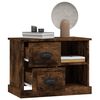 vidaXL Bedside Cabinet Smoked oak Engineered wood 23.6 x 14.0 x 17.7 in