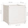 vidaXL Garden Planter White Solid Pinewood 19.7 in x 19.7 in x 19.7 in