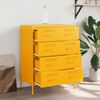 vidaXL Sideboard Mustard yellow Steel 26.8 in x 15.4 in x 35.0 in