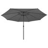 vidaXL Garden Parasol Anthracite Fabric (100% polyester), metal Large