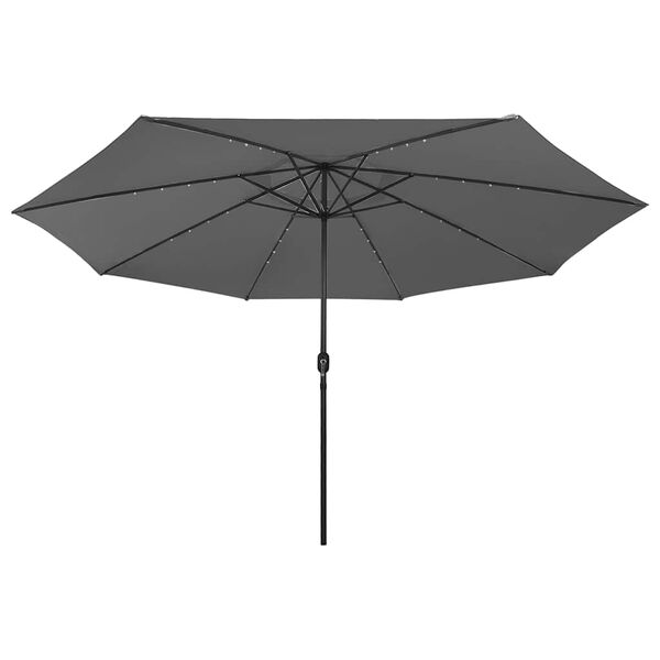vidaXL Garden Parasol Anthracite Fabric (100% polyester), metal Large
