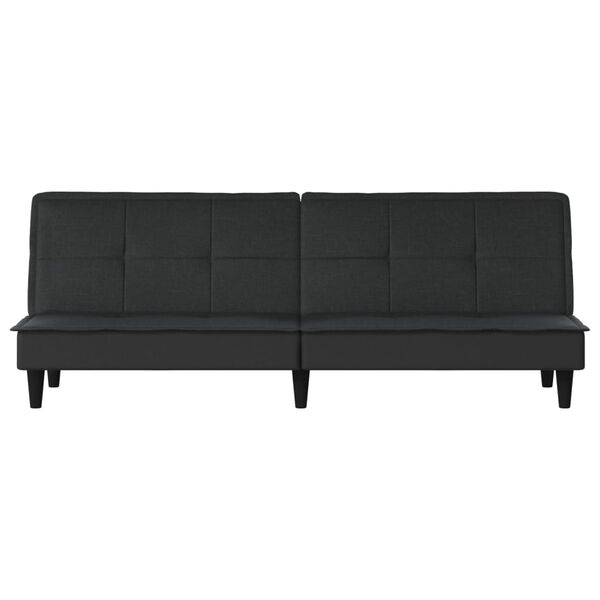 vidaXL Sofa Bed Black Fabric