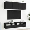 vidaXL TV Wall Cabinet Black Engineered wood 15.7" x 11.8" x 11.8