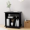 vidaXL Storage Cabinet Black Engineered Wood Medium Storage Cabinet