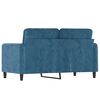 vidaXL 2-seater Sofa Blue Velvet, Metal Standard Seats Many
