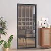 vidaXL Interior Door 36.6"x79.3" Black ESG Glass and Aluminum