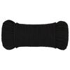 vidaXL Work Rope Black 0.12 " 1640.4 ' Polyester