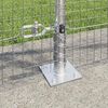 vidaXL Fence with Posts Silver 39.4" x 1968.5" Steel