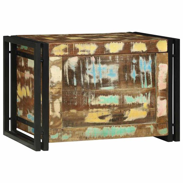 vidaXL Storage Box Brown and black 60 x 40 x 41 cm Reclaimed wood