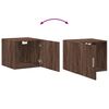 vidaXL Wall Cabinet Brown Oak Engineered Wood Medium Wall Cabinet