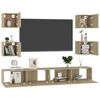 vidaXL TV Cabinet Sonoma Oak Engineered Wood 6 Piece Set TV Cabinet