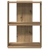 vidaXL Bookcase Artisan Oak Engineered Wood Small Bookcase Rectangular