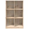 vidaXL Bookcase 27.6"x13"x43.3" Solid Wood Pine