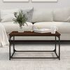 vidaXL Coffee Table Brown Oak Engineered Wood and Iron Medium