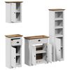 vidaXL Bathroom Furniture Set White and Brown
