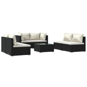 vidaXL Garden Lounge Set Black