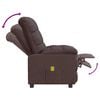 vidaXL Massage Chair Dark Brown Fabric (100% polyester), plywood, iron