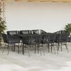 vidaXL Garden Dining Set Black