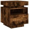 vidaXL Bedside Cabinet Set of 2 Smoked Oak Engineered wood Medium