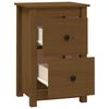 vidaXL Bedside Cabinet Set of 2 Honey Brown Solid Pine Wood Medium