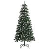 vidaXL Christmas Tree Green and white PVC, steel Small Decorative Inlays